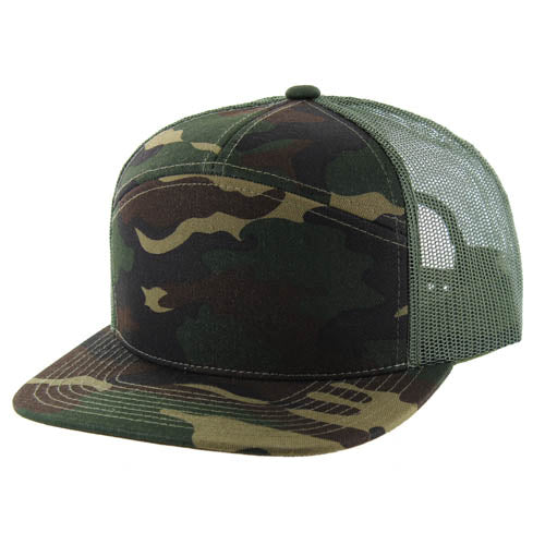 707T | TRUCKER HAT - Green Camo/Green Camo/Olive