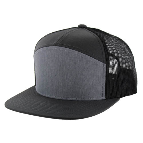 707T | TRUCKER HAT - Heather Grey/Charcoal/Black
