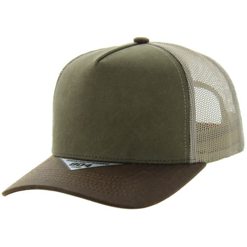 804COT | CANVAS OIL TRUCKER - Olive/Brown/Khaki
