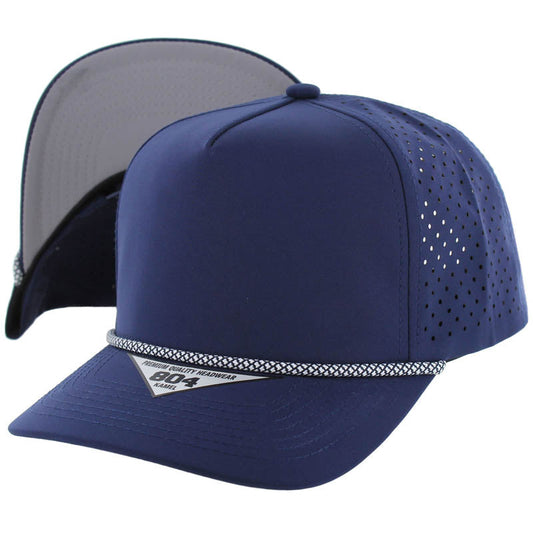804DPRS | PERFORATED SUBTONE ROPE HAT - Navy (Light Grey)