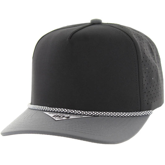 804DPR | PERFORATED ROPE HAT - Black/Charcoal