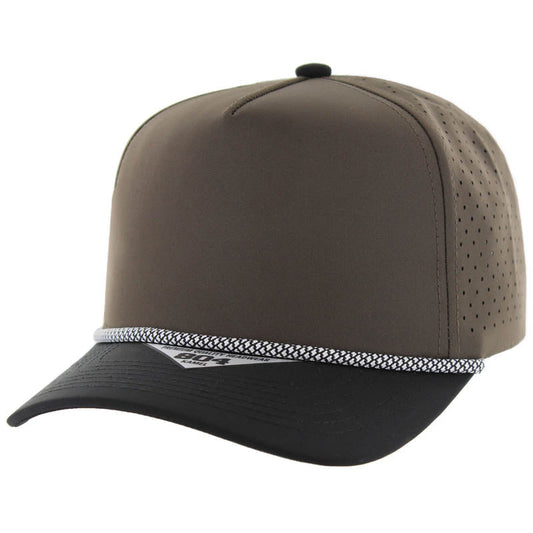 804DPR | PERFORATED ROPE HAT - Brown/Black
