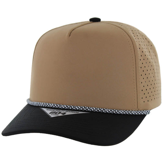 804DPR | PERFORATED ROPE HAT - Khaki/Black