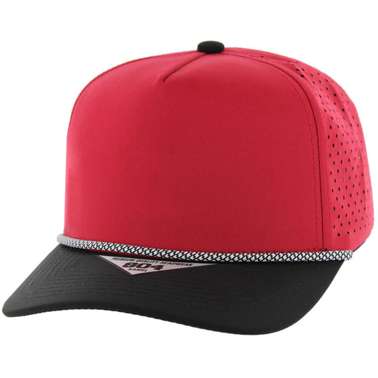 804DPR | PERFORATED ROPE HAT - Red/Black