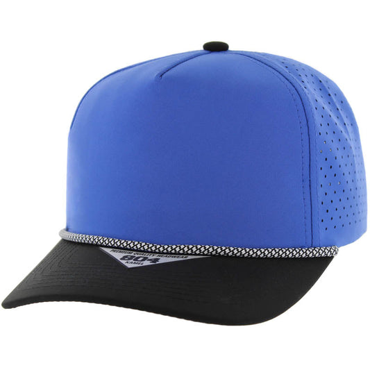 804DPR | PERFORATED ROPE HAT - Royal/Black