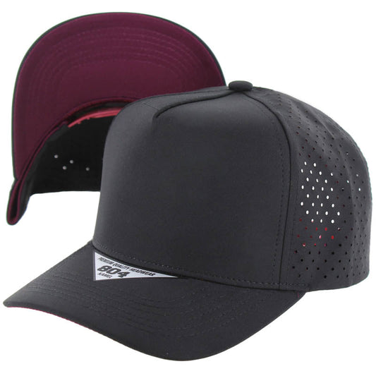 804DPS | PERFORATED SUBTONE HAT - Black (Burgundy)