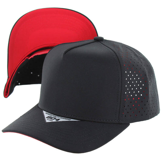 804DPS | PERFORATED SUBTONE HAT - Black (Red)