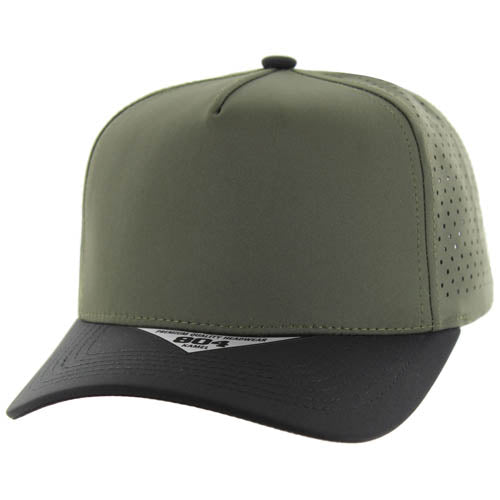804DP | PERFORATED HAT - Olive/Black