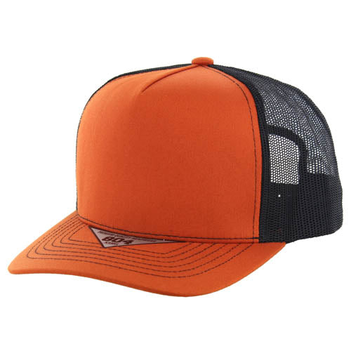804T | TRUCKER HAT - Burnt Orange/Black