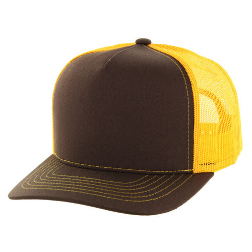 804T | TRUCKER HAT - Brown/Gold