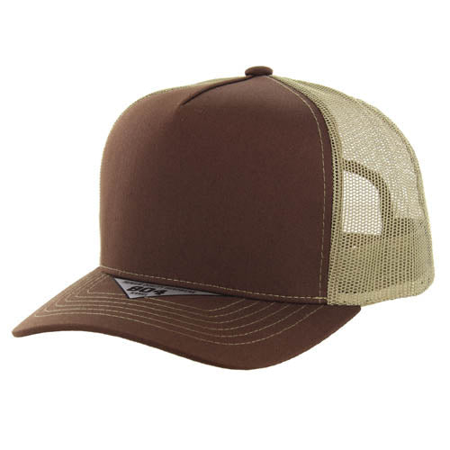 804T | TRUCKER HAT - Brown/Khaki