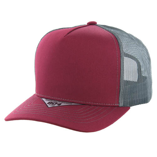 804T | TRUCKER HAT - Burgundy/Charcoal