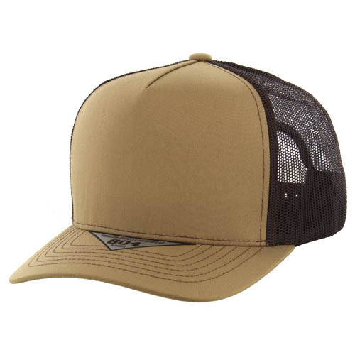 804T | TRUCKER HAT - Khaki/Brown