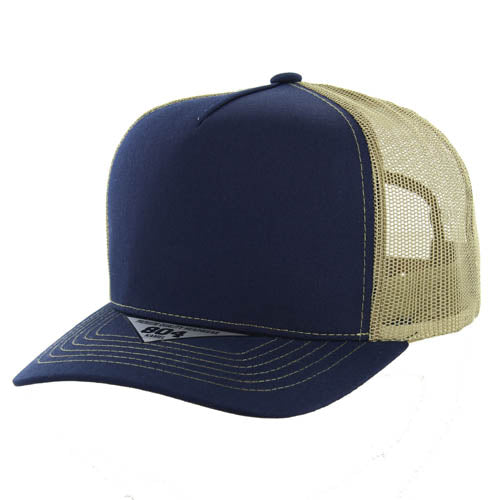 804T | TRUCKER HAT - Navy/Khaki