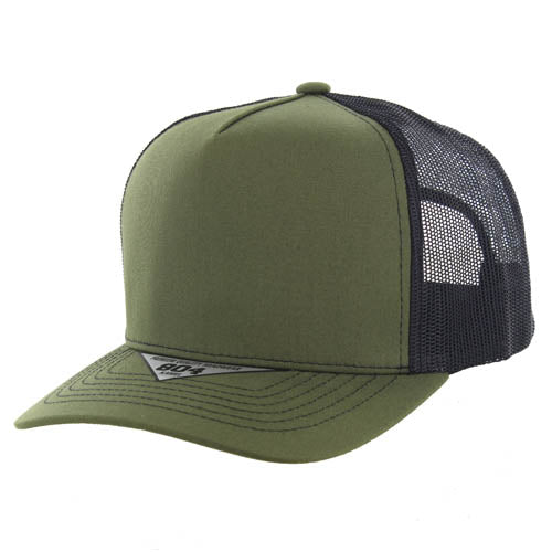 804T | TRUCKER HAT - Olive/Black