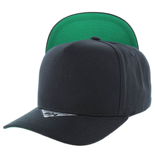 804U | Two-Tone Visor Hat - Black (Kelly Green)