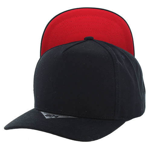 804U | Two-Tone Visor Hat - Black (Red)
