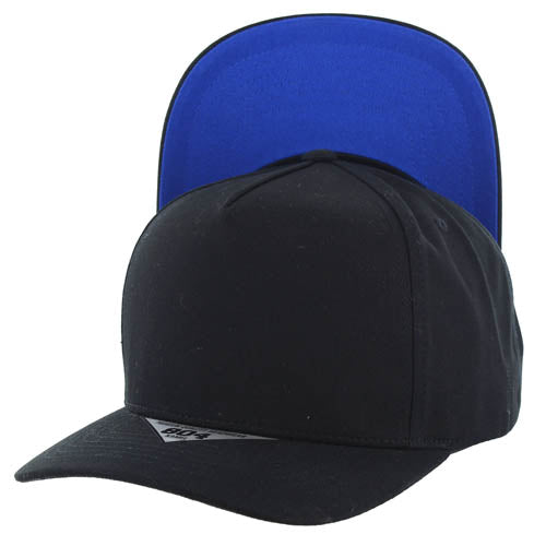 804U | Two-Tone Visor Hat - Black (Royal)