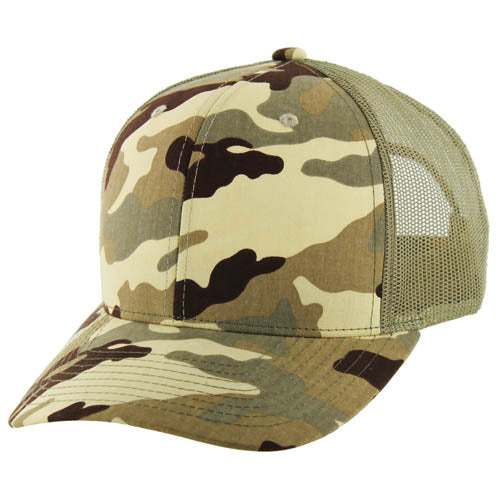 815T | TRUCKER HAT - Desert Camo (#10)/Khaki