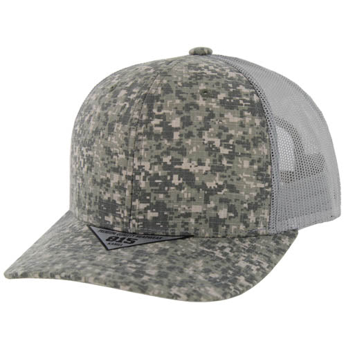 815DCT | DIGI CAMO TRUCKER HAT - ACU Camo/Light Grey