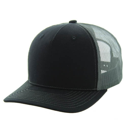 815FT | 5 PANEL TRUCKER HAT - Black/Charcoal