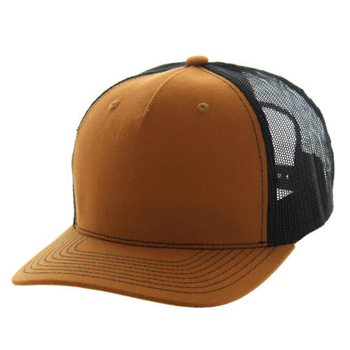 815FT | 5 PANEL TRUCKER HAT - Caramel/Black