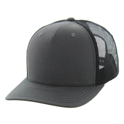 815FT | 5 PANEL TRUCKER HAT - Charcoal/Black