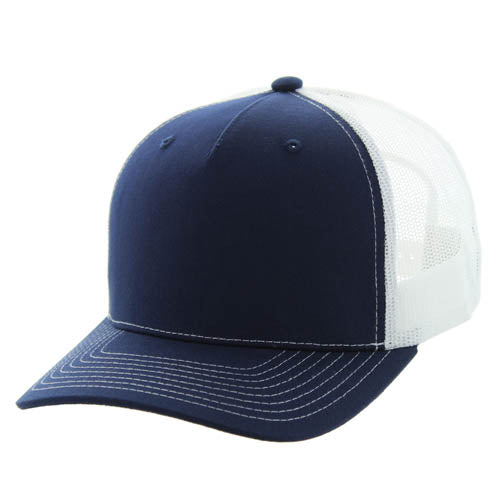 815FT | 5 PANEL TRUCKER HAT - Navy/White