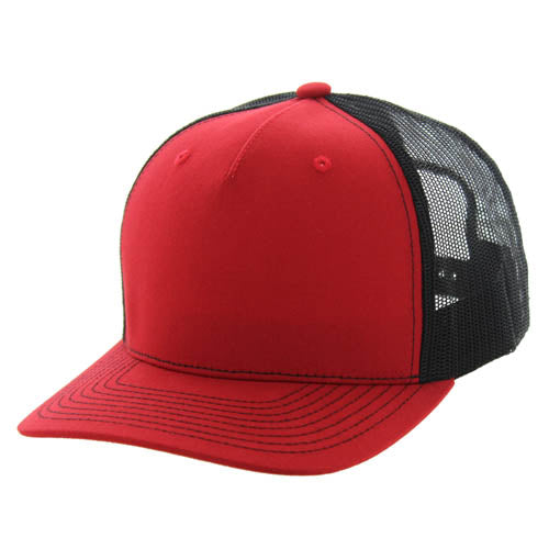 815FT | 5 PANEL TRUCKER HAT - Red/Black