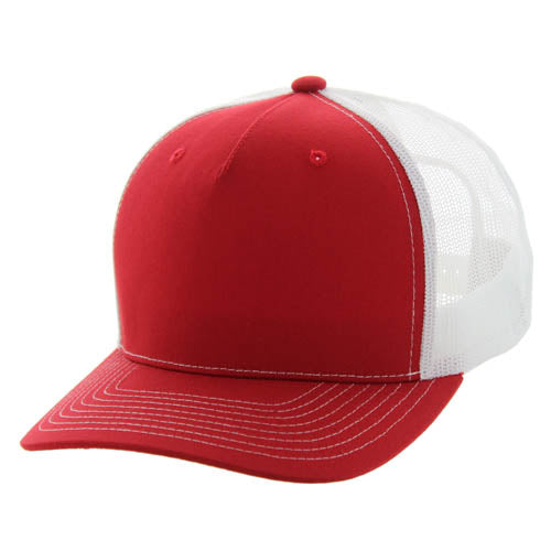 815FT | 5 PANEL TRUCKER HAT - Red/White