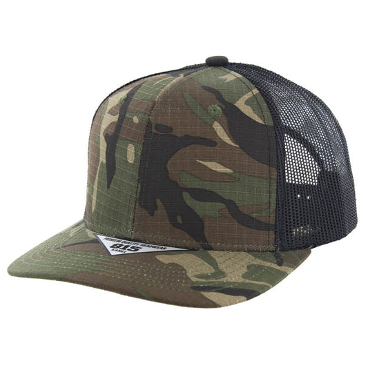 815RST | RIPSTOP TRUCKER HAT - Green Camo
