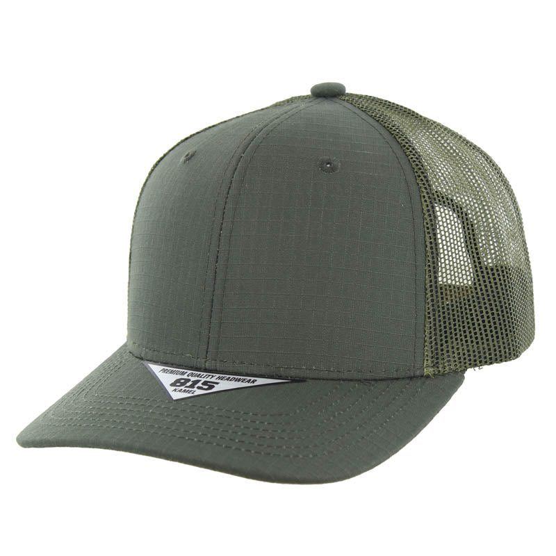 815RST | RIPSTOP TRUCKER HAT - Olive