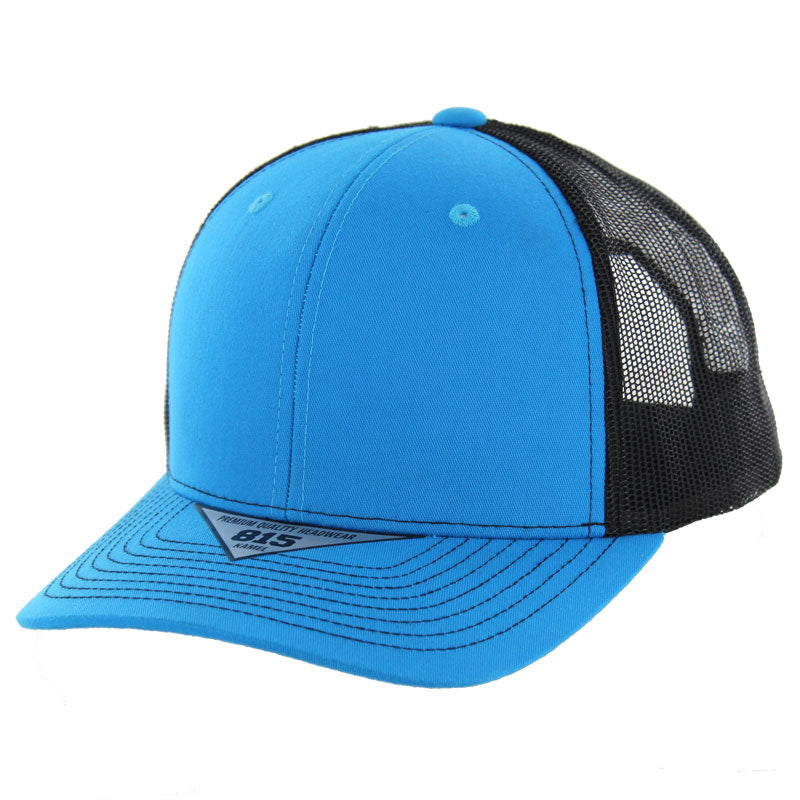 K815 , 6 PANEL, SLIGHT CURVE VISOR TRUCKER HAT , AQUA/BLACK – KAMEL ...