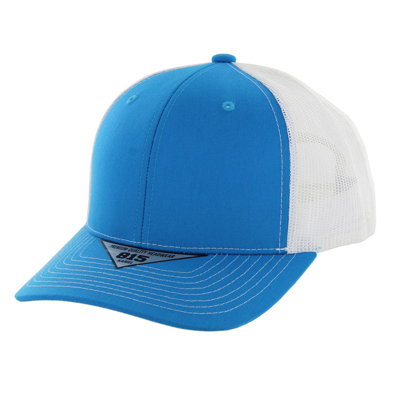 K815 , 6 PANEL, SLIGHT CURVE VISOR TRUCKER HAT , AQUA/WHITE – KAMEL ...