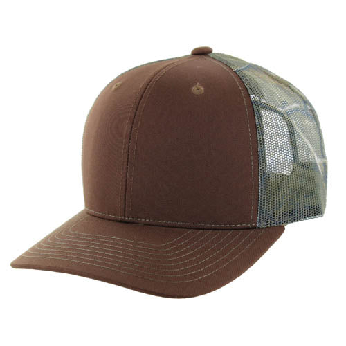 815T | TRUCKER HAT - Brown/Hunting Camo