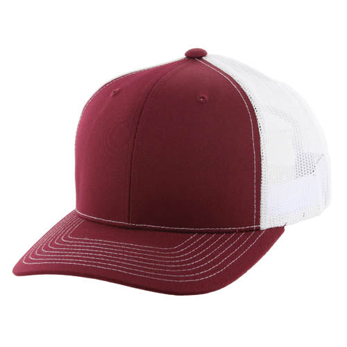 815T | TRUCKER HAT - Burgundy/White