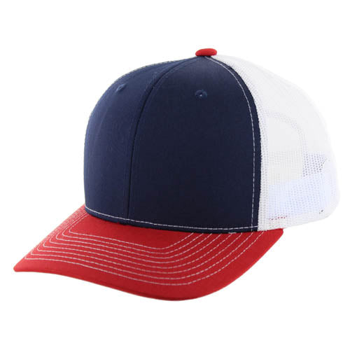 815T | TRUCKER HAT - Navy/Red/White